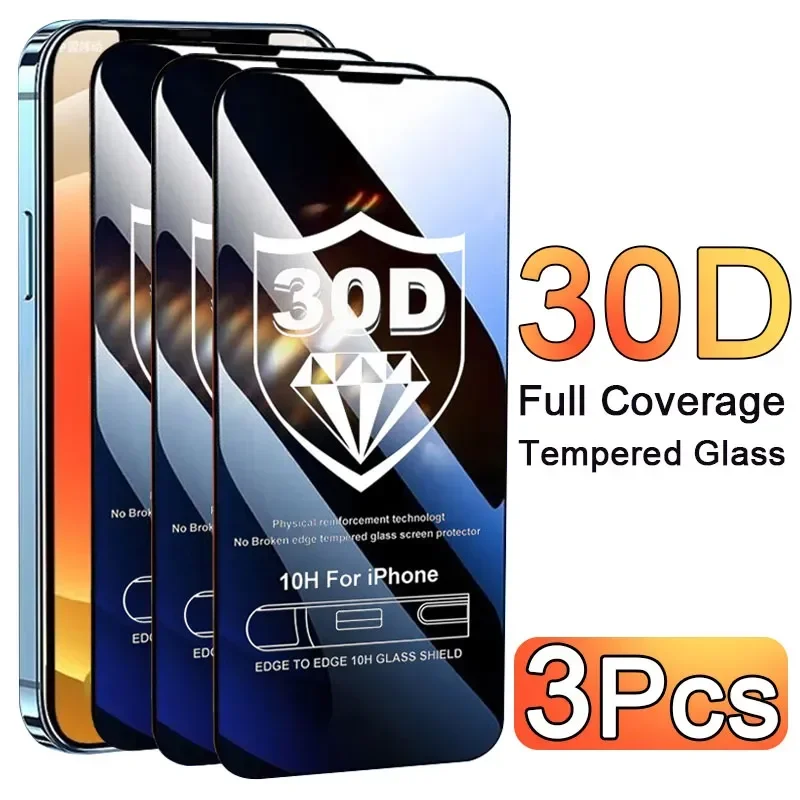 Tech Accessories Phone - 3PCS Glass Protector Phone Case for