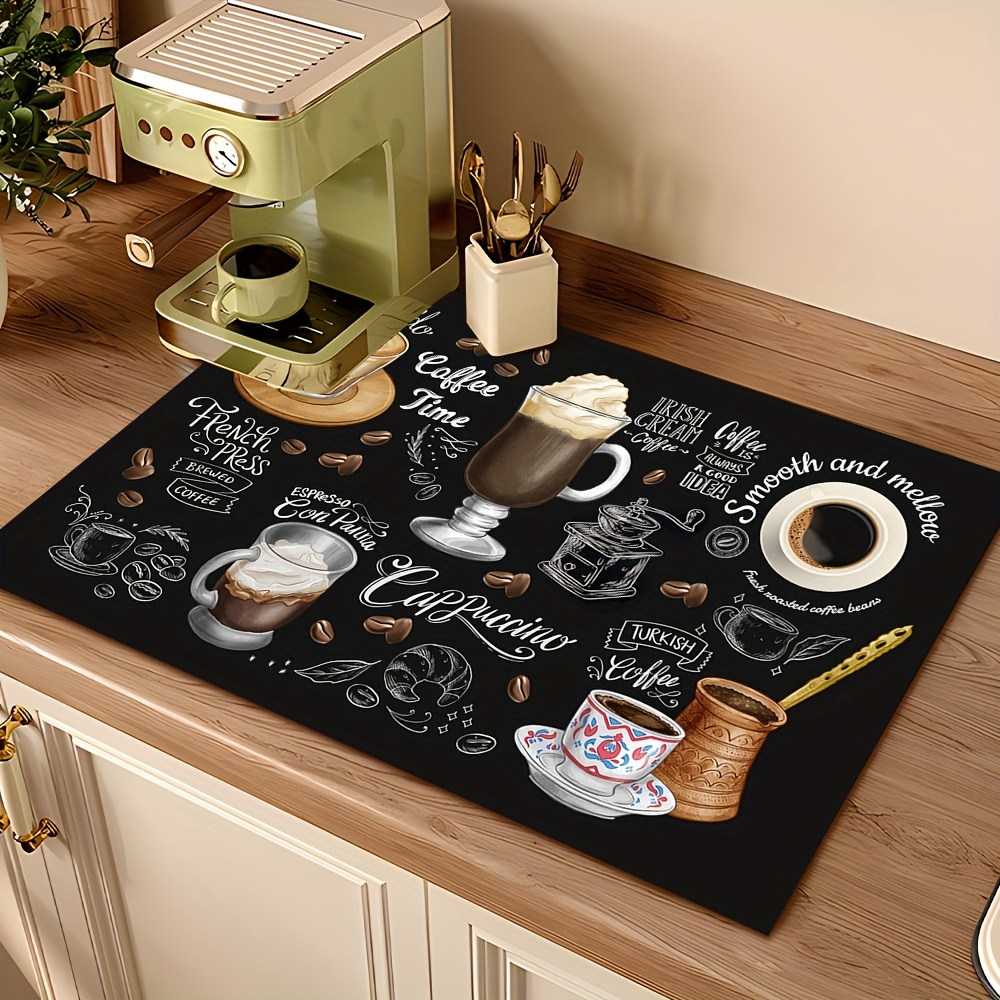 Tech Deck Accessories - VIKAMA Vintage Coffee Machine Mat Absorbent,