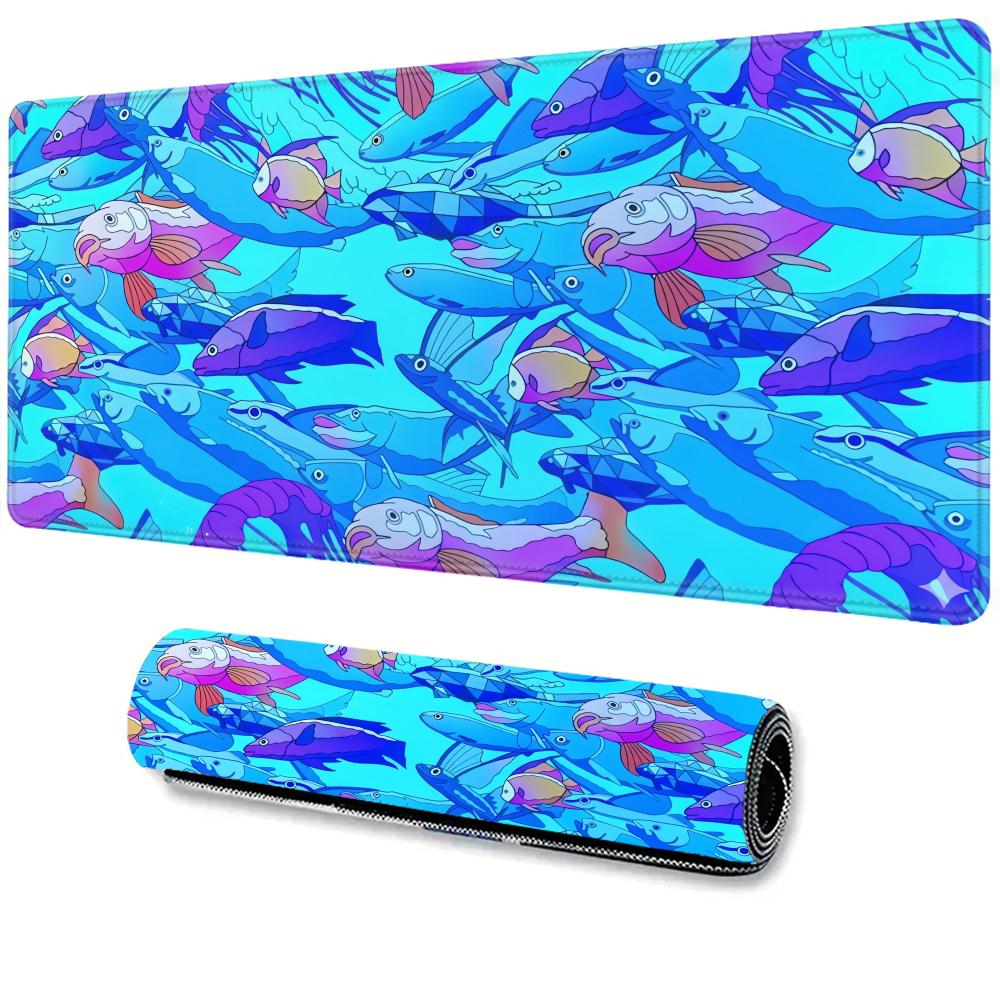 Tech Accessories Desk - HD Printing Fish Rubber Mouse Pad