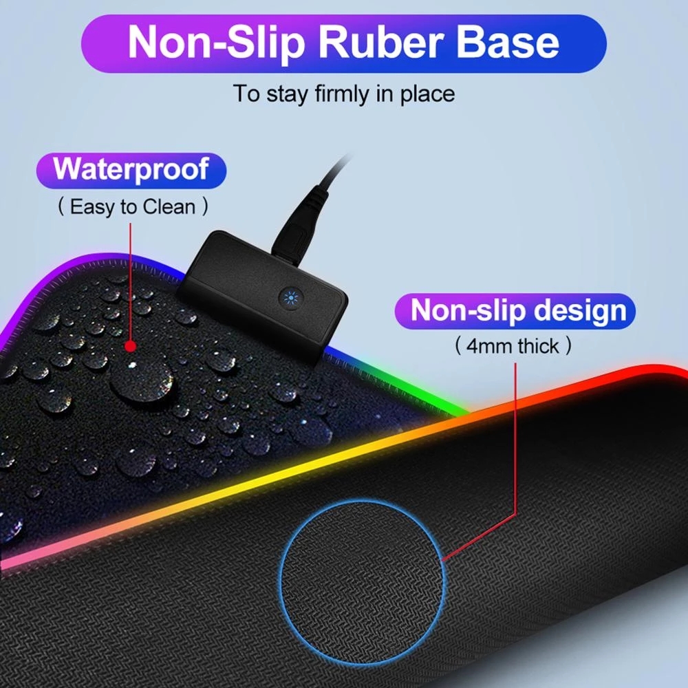 LED Luminous Gaming Mouse Pad  - Tech Desktop Accessories ulasan dan harga