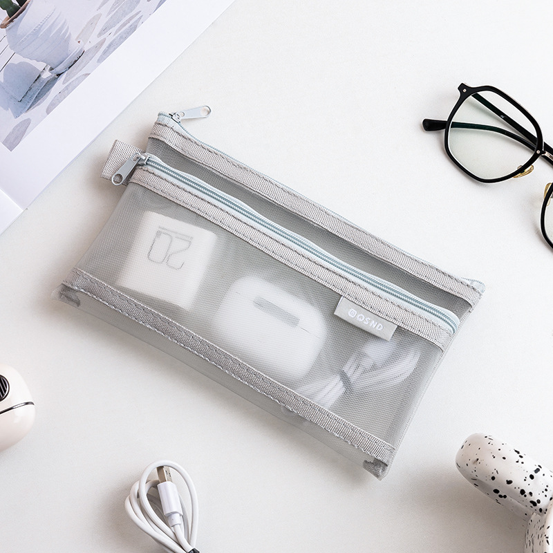 Transparent mesh data cable st - Travel Cable Organizer ulasan dan harga