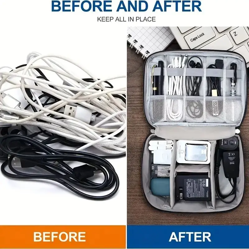 Portable Tech Organizer Case f - Tech Accessories Types ulasan dan harga