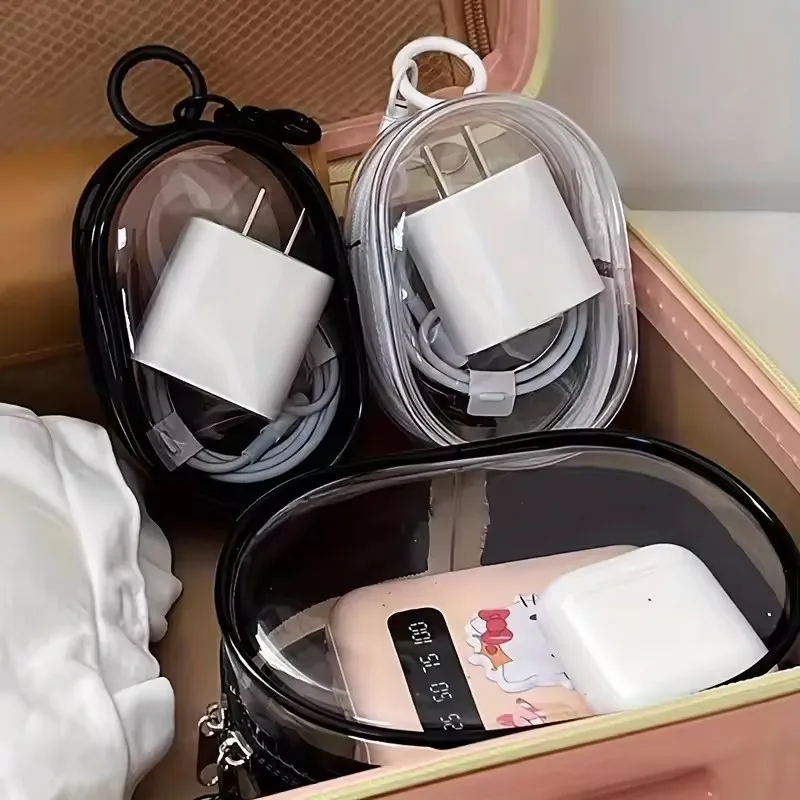 Portable Mini Clear Zipper Sto - Travel Cable Organizer ulasan dan harga