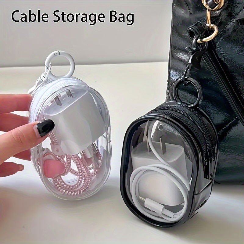 Portable Mini Clear Zipper Sto - Travel Cable Organizer ulasan dan harga