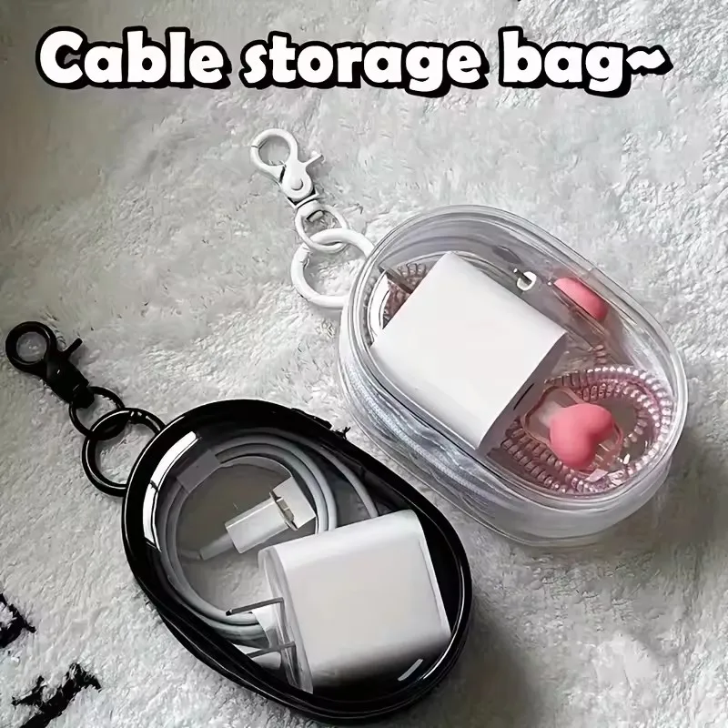 Portable Mini Clear Zipper Sto - Travel Cable Organizer ulasan dan harga
