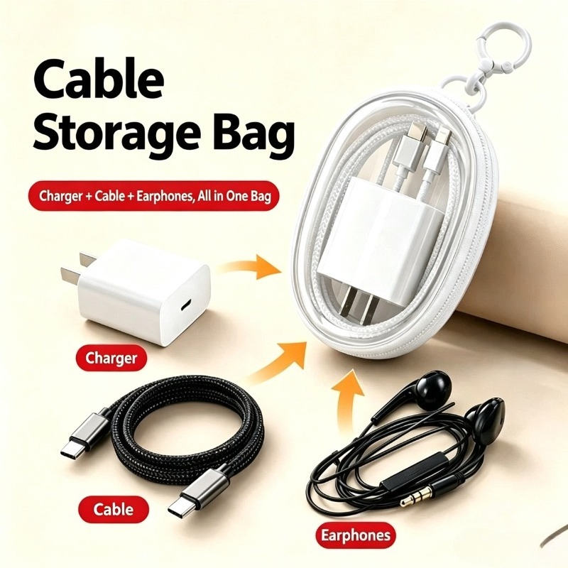 Portable Travel Waterproof Dat - Travel Cable Organizer ulasan dan harga