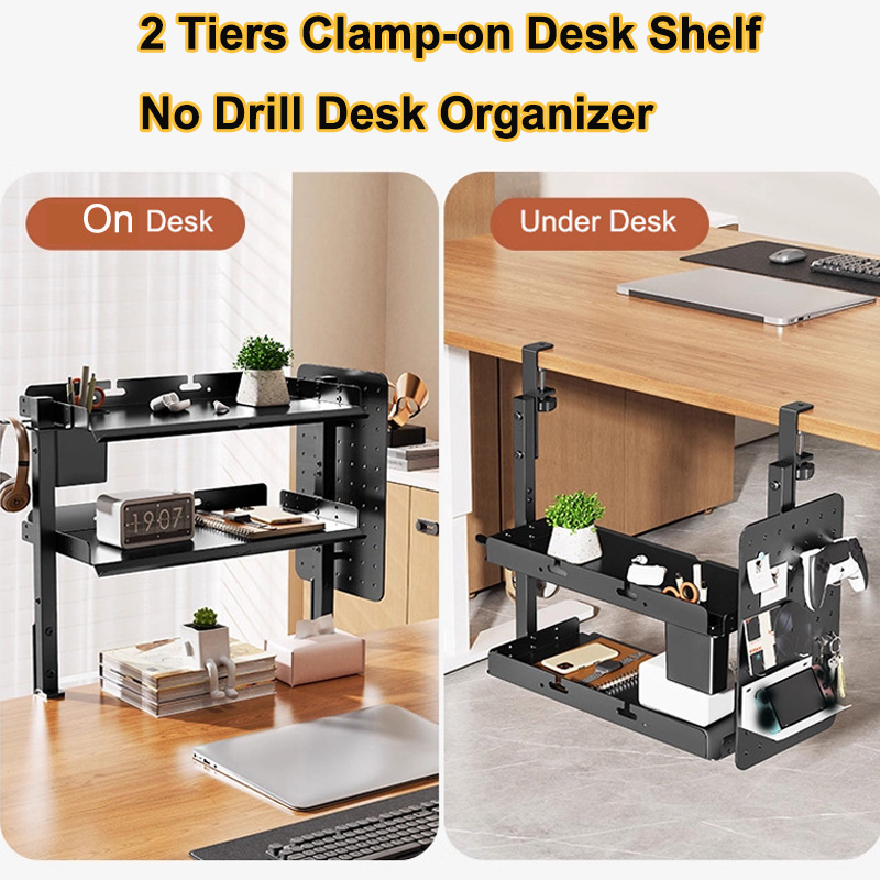 Clamp-on 14 inch Above Below D - Tech Accessories Desk ulasan dan harga