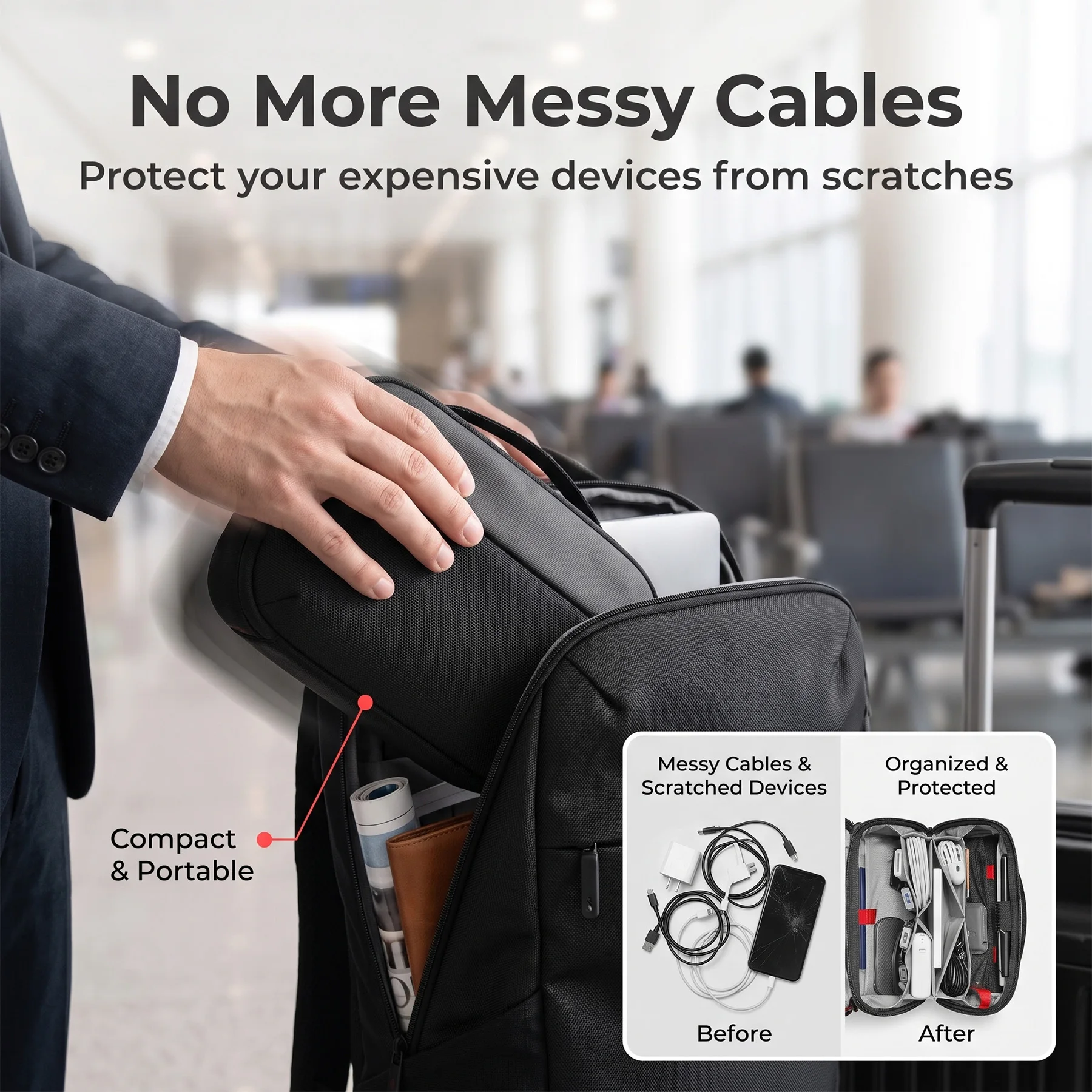 Travel Tech Organizer Pouch, W - Tech Accessories Shop ulasan dan harga