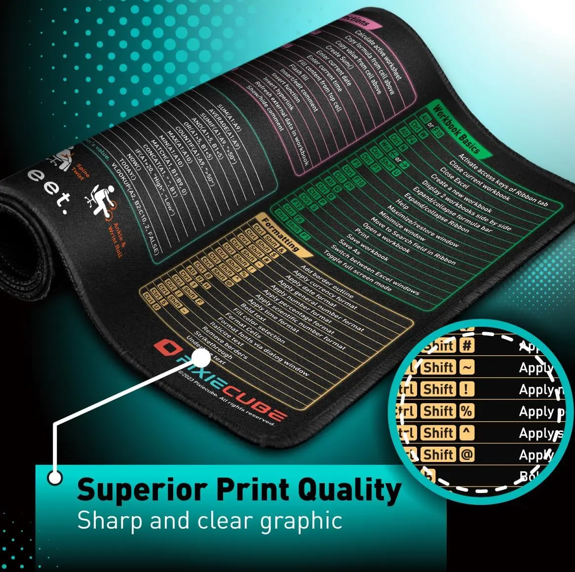 Office Excel Shortcut Large Mo - Tech Desktop Accessories ulasan dan harga