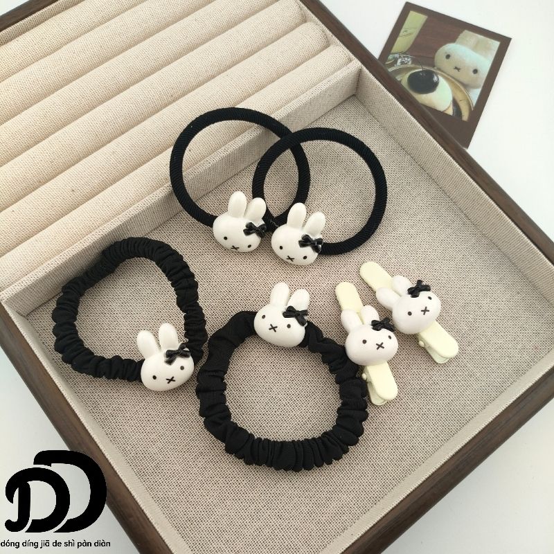 Cute Miffy Bunny Bow Hair Tie, - Tech Hair Accessories ulasan dan harga