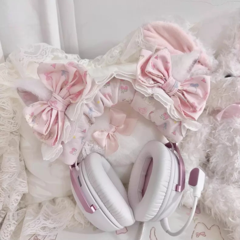 Ruffled Edge Lace Head Mounted - Tech Desktop Accessories ulasan dan harga