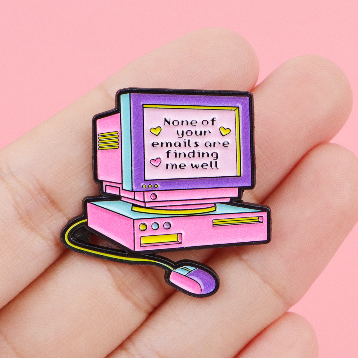 Retro Computer Enamel Pin None - Tech Accessories Backpack ulasan dan harga