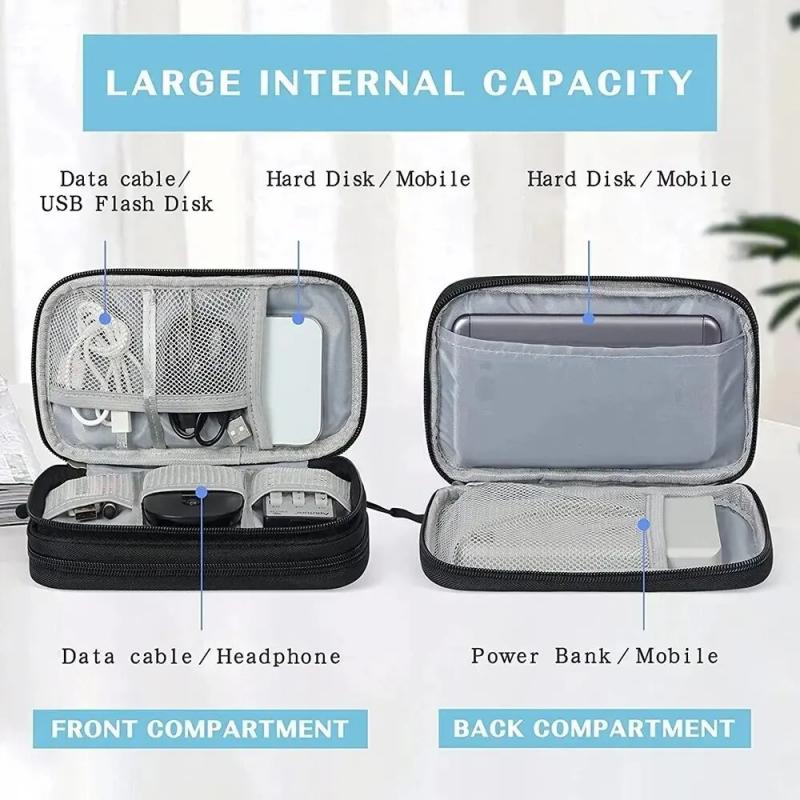 1PCS Grey/Black/Pink/Navy NEW  - Travel Cable Organizer ulasan dan harga