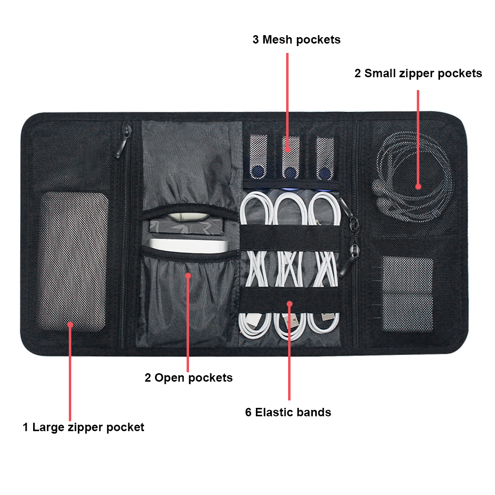 Tech Organizer Bag Cable Stora - Tech Accessories Shop ulasan dan harga