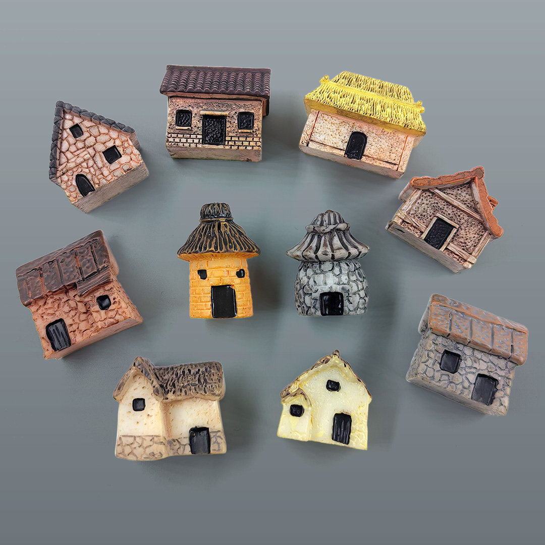 Mini Small House Figurine Resi - Tech House Accessories ulasan dan harga