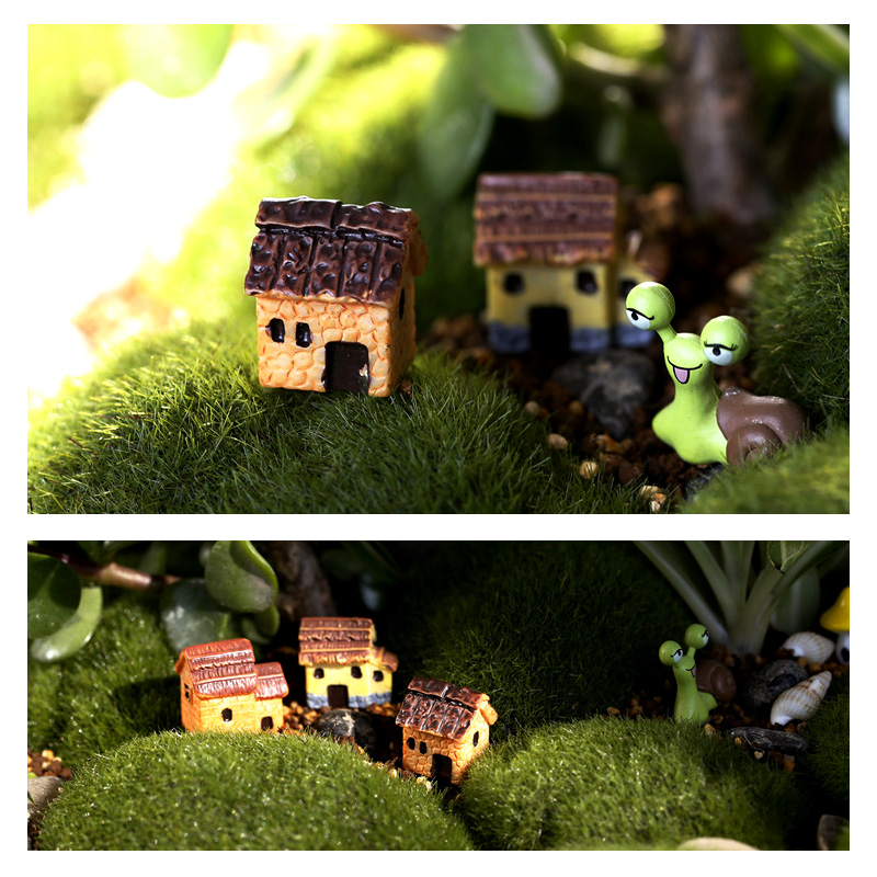 Mini Small House Figurine Resi - Tech House Accessories ulasan dan harga