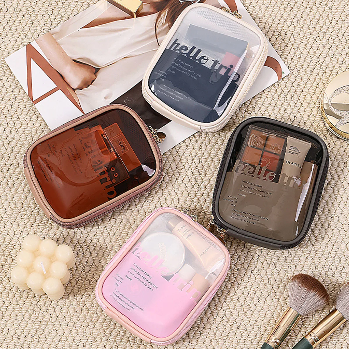 Transparent Portable Cosmetic  - Travel Cable Organizer ulasan dan harga