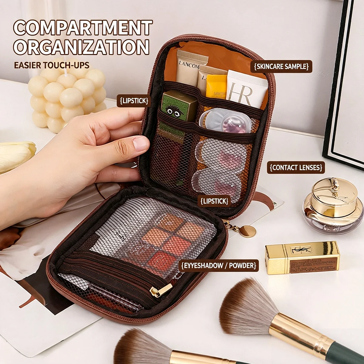 Transparent Portable Cosmetic  - Travel Cable Organizer ulasan dan harga