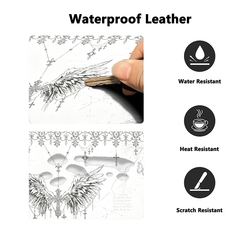 Leather Mousepad Black White A - Tech Gaming Accessories ulasan dan harga