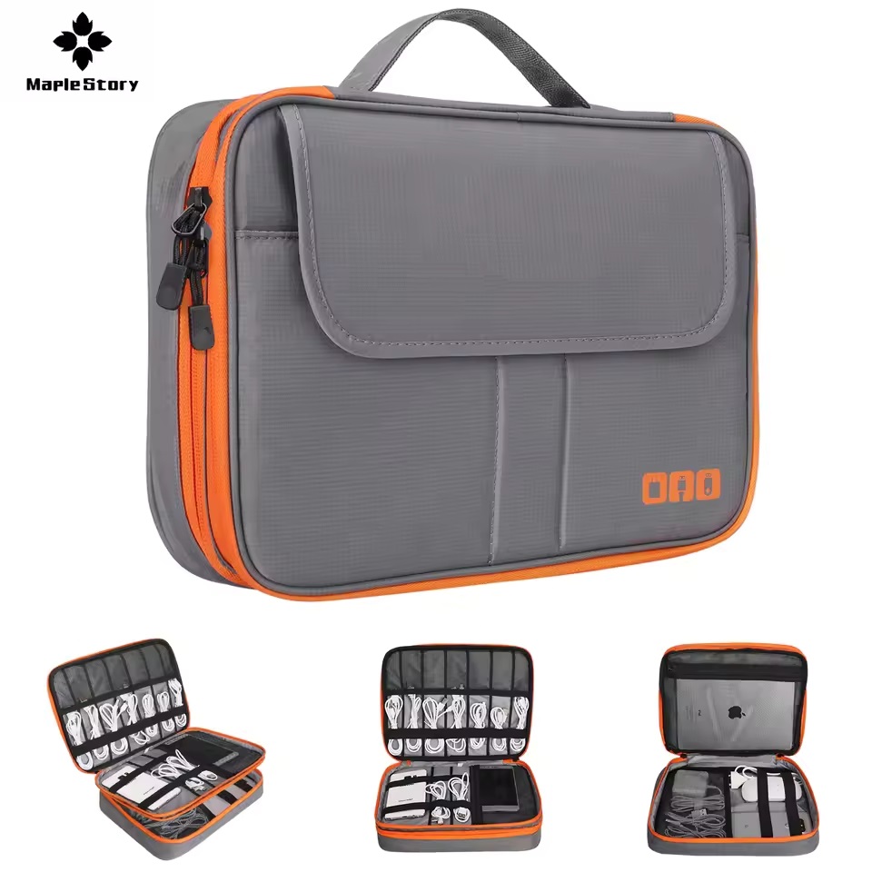 Travel Double Layer Digital St - Tech Accessories Organizer ulasan dan harga