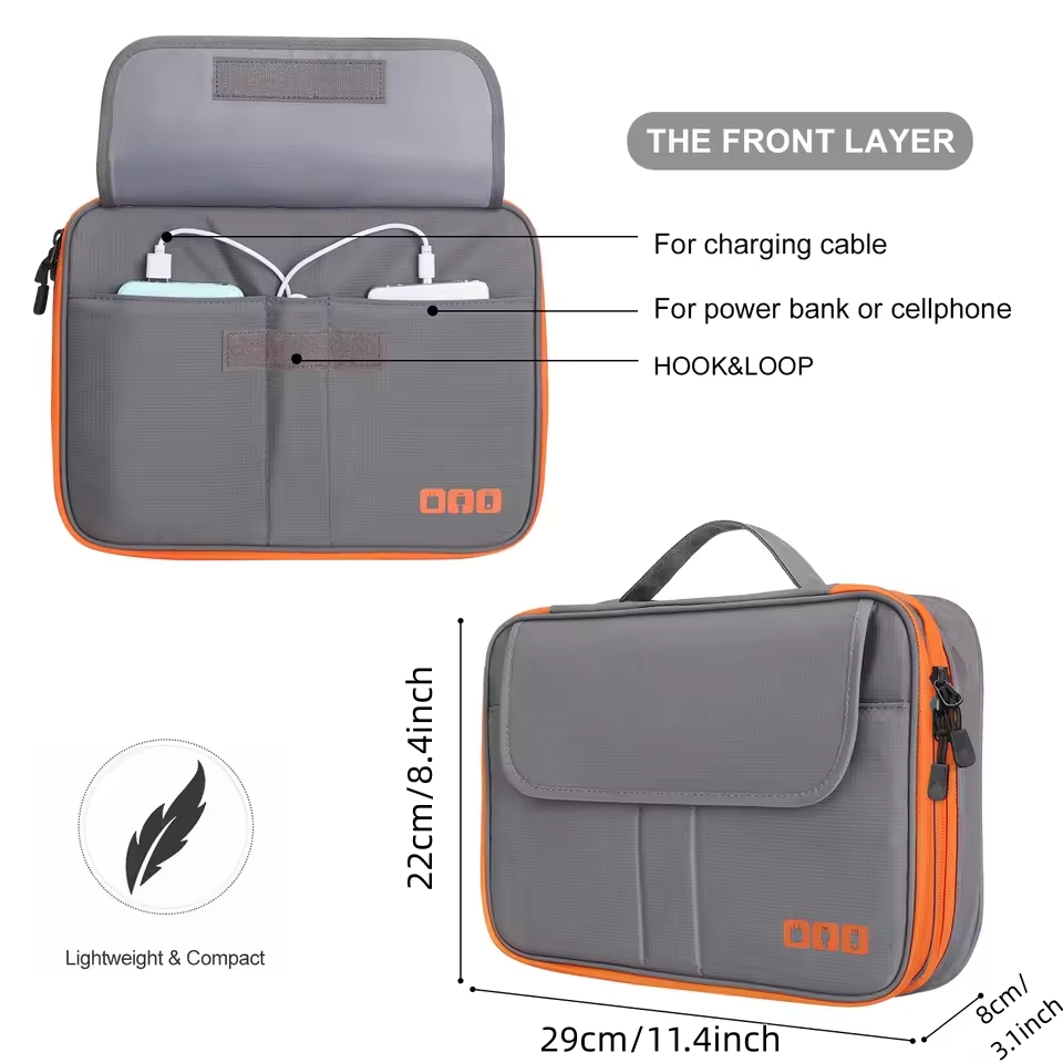 Travel Double Layer Digital St - Tech Accessories Organizer ulasan dan harga