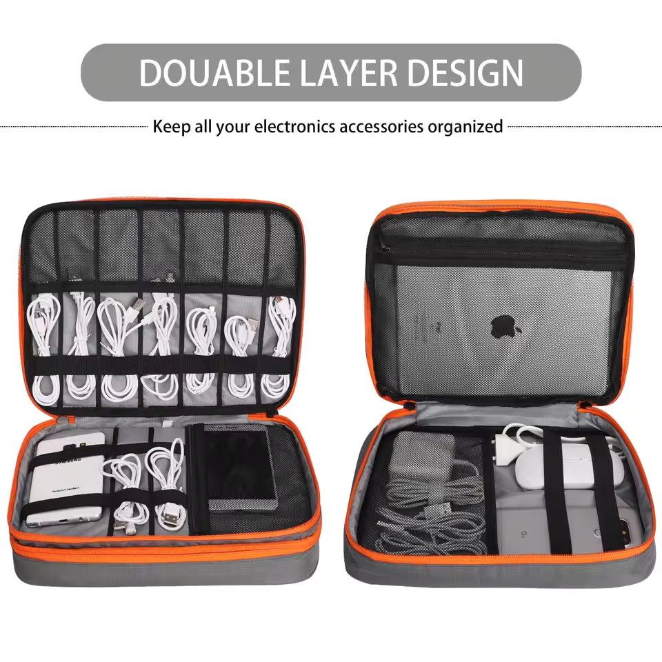 Travel Double Layer Digital St - Tech Accessories Organizer ulasan dan harga