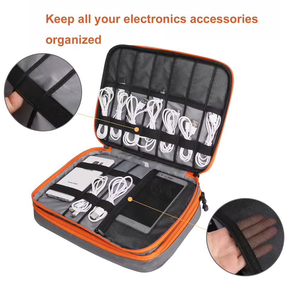 Travel Double Layer Digital St - Tech Accessories Organizer ulasan dan harga